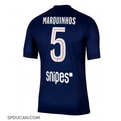 Muški Nogometni Dres Paris Saint-Germain Marquinhos #5 Domaci 2025-26 Kratak Rukav Muški Nogometni Dres Paris Saint-Germain Marquinhos #5 Domaci 2025-26 Kratak Rukav